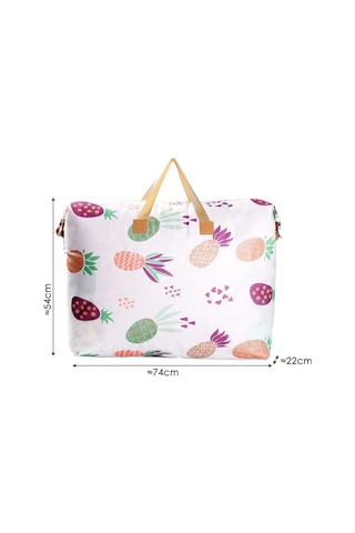 Sones Giysi Yorgan Saklama Çantası Büyük Kapasiteli Su Geçirmez Nem Geçirmez Taşınma Bagaj Çantası, Stil: 85l Büyük Ananas Diğer