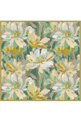 Belli İpek Eşarp - 4315-04 Zeytin Yeşili Twill