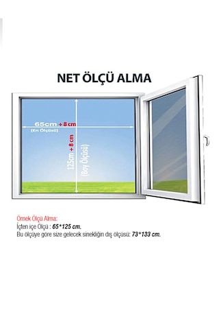 Akordeon Pilise Yırtılmaz Ped Kedi Tüllü Pencere Sineklik Beyaz 70x130 Istenilen Ölçüde En 70'e Kadar / Boy 130'a Kadar