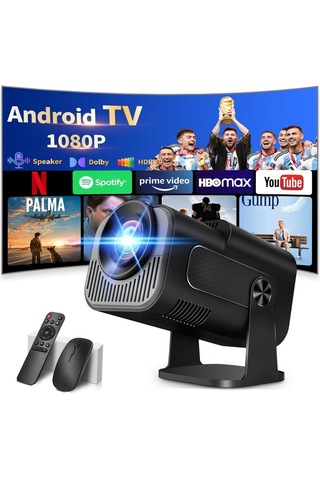 4k Full Hd 1080p Taşınabilir Projektör Hoparlör Hediyeli 270 Döner Tasarım, Wifi 6 & Bluetooth 5.2, Otomatik Düzeltme, Hdmı & Usb Girişli