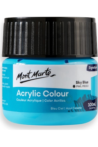Akrilik Renkli Boya Signature 100ml - Sky Blue Çok Renkli