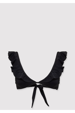 Mavi - Bağcık Detaylı Siyah Bikini Üstü 1914054-900