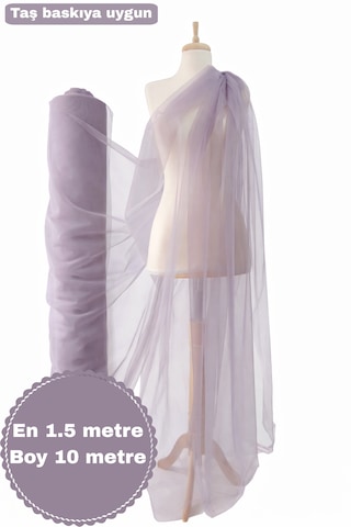 Yırtılmaz Hayal Tül Premium - Organizasyon, Düğün, Abiye, Paketleme, Süsleme Tülü Pastel Lila