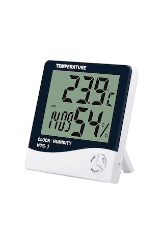 Dofolink Ev İçin Dijital Sıcaklık Ve Nem Ölçer Htc-1 - Duvar Veya Tepe Montajlı, Maksimum-minimum Belleği, Pil Dahil Değil