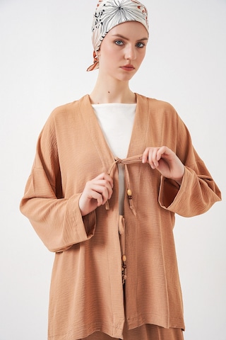 Bigdart Kadın Ayrobin Kimono Pantolon İkili Takım 6739 - Bisküvi