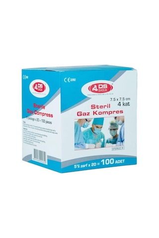 DS Damla Sağlık Steril Gaz Kompres Spanç 7.5 x 7.5 CM 100 Adet