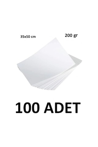 100 Adet Karatis Art Beyaz Resim Kağıdı 35 X 50 Cm 200 Gr