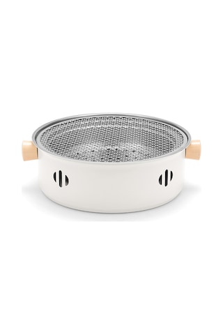 Maiyame Dışarıda Çalışır Çelik Mangal: Kamp, Çay Demleme, Barbekü İçin Taşınabilir Bölünür Beyaz Isıtıcı Beyaz