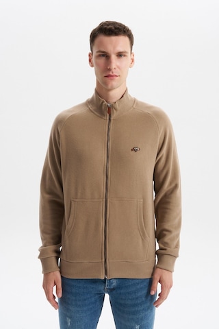 AR-MA Arma Erkek Regular Fit Basic Reglan Kollu Selanik Sweatshirt Karbon Fırçalı, Dik Yaka, Tam Fermuar, Cepli, Pamuk Polyester K30324698202 Füme - Gri