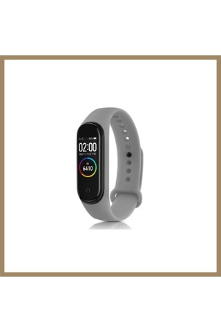Kahveci.store Mi Band 7 Uyumlu Klasik Kordon - Açık Gri 22