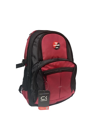 Su Geçirmez Kalın Ortopedik Çok Bölmeli Laptop Okul Gezi Seyahat Kamp Sırt Çantası Büyük 30x47cm Kırmızı