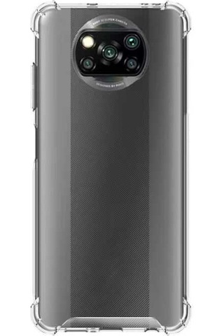 Kilifone - Poco X3 Uyumlu Kılıf Şeffaf Koruyucu Nitro Anti Shock Silikon - Renksiz - T18200