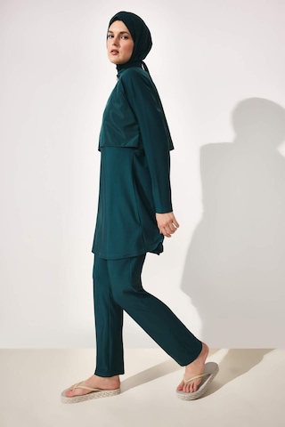Defacto Regular Fıt 5li Koyu Yeşil Burkini Mayo G8897ax26smgn756 Yeşil-gn756