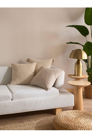 Sand Breeze 3'lü Kırlent Kılıf Seti Bej