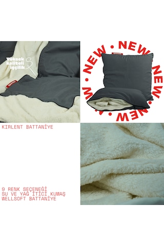Xpermate Tv Battaniye Yastık Welsoft Battaniye 145x205 Antrasit