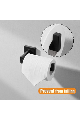 Siyah Tuvalet Kağıdı Tutucu Paslanmaz Çelik Tuvalet Kağıdı Tutucu Rulo Tutucu Banyo Ve Mutfak İçin Kare Diğer