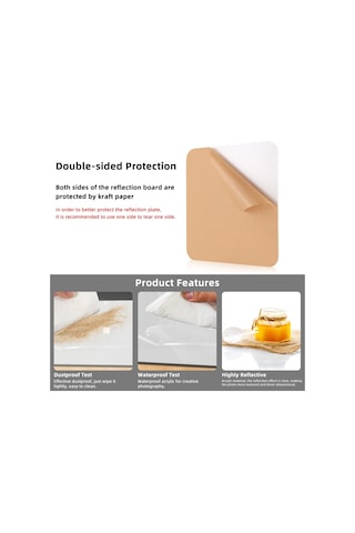 Puluz 40 CM Fotoğrafçılık Akrilik Yansıtıcı Arka Plan Kartı Beyaz