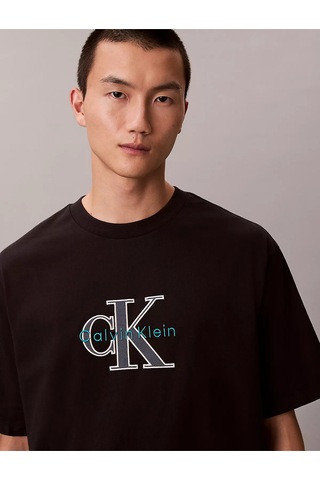 Calvin Klein Erkek T Shirt Lv04re815g Ub1 Siyah Siyah