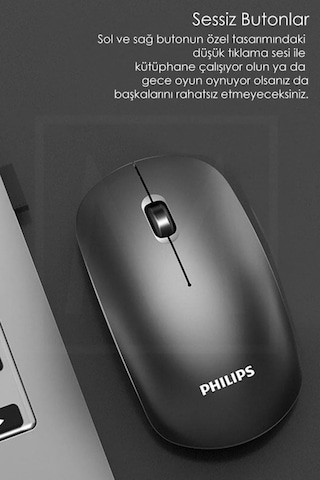 Spk7315 M315 Siyah Wireless Sessiz Click Kablosuz Mouse 1200dpi Diğer