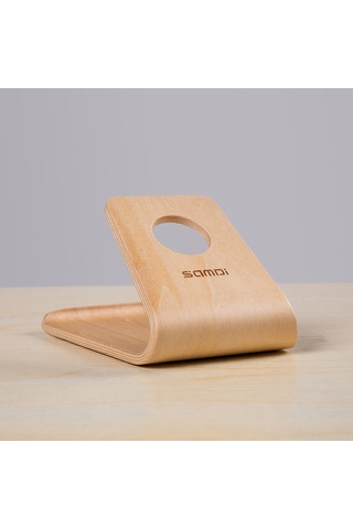 Yaleker Ahşap Telefon Tutucu Beyaz Kayın Ağacı - Evrensel Uyumlu, Hafif Ve İnce Tasarım, Dürtçe Dirençli, Doğal Ağaç Deseni, Smooth Dokunuş, Tüm Telefon Modelleri İçin