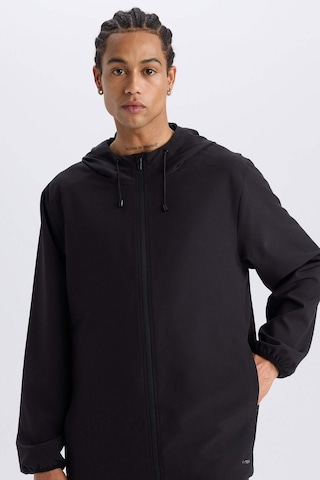 DeFactoFit Regular Fit Kapüşonlu File Astarlı Fermuarlı Mevsimlik Baharlık Mont D6179AX25SPBK81