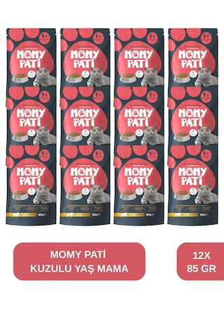 Kuzulu Yaş Kedi Maması 85 Gr X 12 Adet Yetişkin Kediler İçin