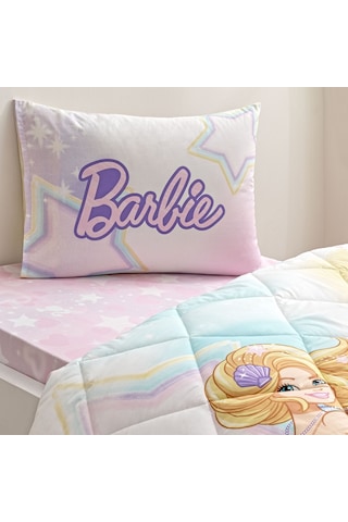 Taç Lisanslı Barbie Mermaid Tek Kişilik Pamuk Yorgan Seti 000000001000050028 Çok Renkli