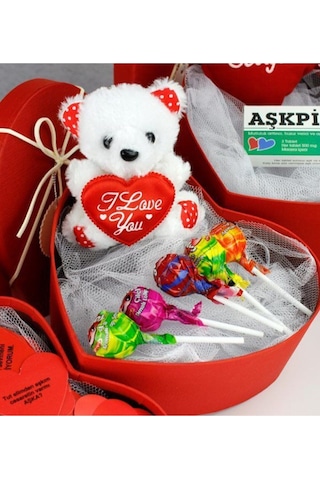 Eşe Sevgiliye En Güzel Gününüzde Romantik Kalpli Kutu Aşk Ölçer