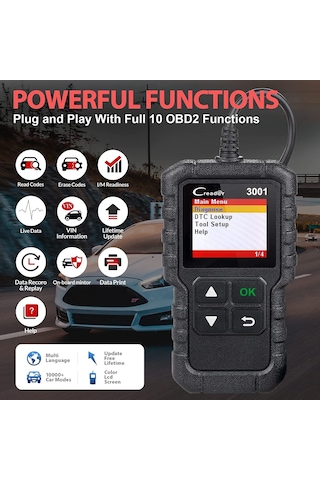 LAUNCH CREADER OBD2 TARAYICI ARIZA TESPİT CİHAZI