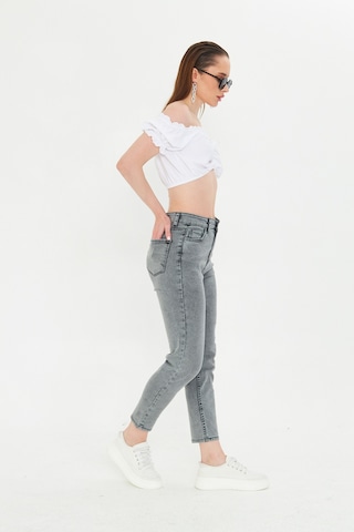 Kutaf Antrasit Slim Fit Mom Jean Antrasit