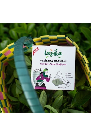 3'lü Set Yeşil Harman Yayla Çiçeği Çayı 3 37,5 G 25'li Pla Piramit Poşet- Doğal İçerikli Kaynağı