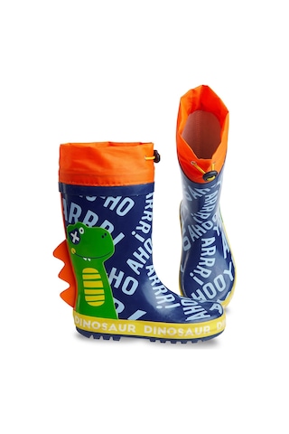 Denokids Renkli Dinozorlar Erkek Çocuk Yağmur Botu Lacivert