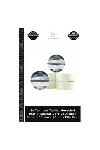 Ev Tamiratı Tadilat Gereçleri Pratik Tamirat Derz Ve Alçıpan Bandı - 50 Mm X 45 Mt - File Bant