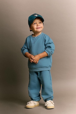 Defacto Bisiklet Yaka Sweatshirt Üst Elastik Bel Jogger Alt 2li Takım Erkek Bebek H5617a526aube536 Mavi-be536