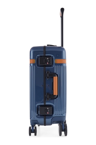 Orta Boy Tsa Kilitli Ve 360 Dönebilen Tekerlekli Seyahat Valizi - Mavi Mavi