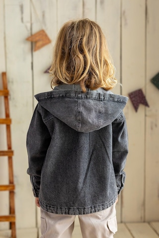 Oliven The Kid Oliventhekid Unisex Kapüşonlu Kot Ceket Siyah Siyah