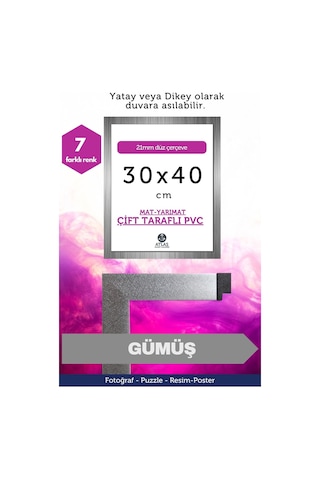 21mm-30x40 Cm Mat Pvc Li Camsız Fotoğraf Puzzle Belge Çerçeve Yatay Dikey Asılabilme. 85364361