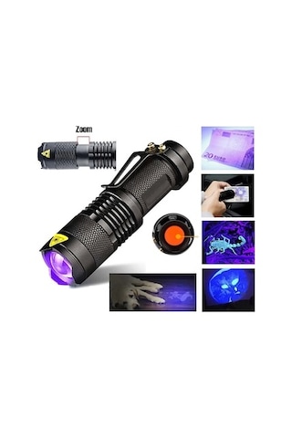 Uv Led Cep Feneri (Mor Işık Mor