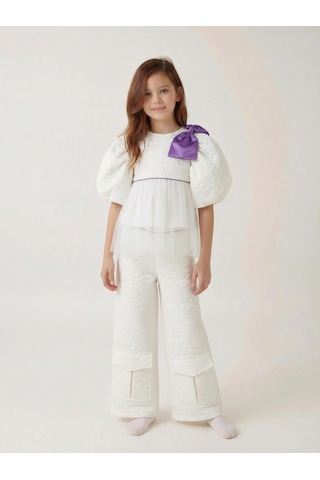 Xo Kids Kız Çocuk Alt Üst Takım 6-14 Yaş 5004 Beyaz