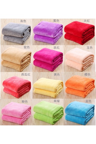 Qingmipy Ev Kullanıma Mükemmel Makyajlı, Konforlu Ve Dayanıklı Krem Renkli Koral Yünlu Battaniye - 100x140 Cm, 320 Gr Diğer