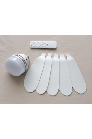 Dordoi E27 Duy Uyumlu Işıklı Tavan Vantilatörü 52 Cm Kumandalı, 6 Kanatlı, 3 Işık Modu & 3 Fan Hızı Enerji Sınıfı F 01G Taba