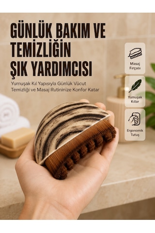 Banyo Masaj Fırçası Yumuşak Kıllı Ergonomik Vücut Temizleme Fırçası - Lisinya