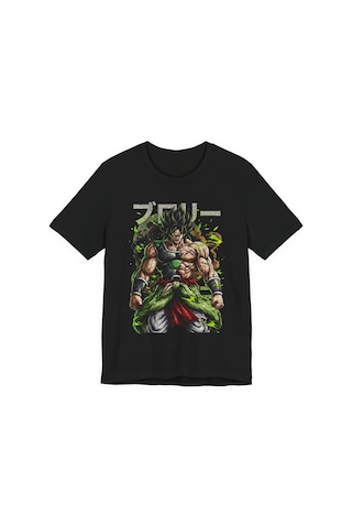Ustaprint3d Broly Anime Tişört Dragon Ball Z Tasarım %100 Pamuk Dtf Baskılı Oversize Unisex T-shirt Siyah