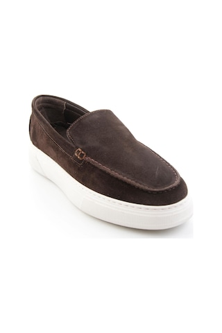 Kahve Süet Hakiki Deri Erkek Loafer Ayakkabı E01811040102