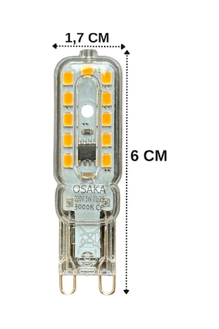 4 Adet Osaka 5w 3000k Sarı Işık G9 Duylu Led Kapsül Ampul