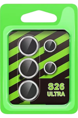 Samsung Galaxy Uyumlu S26 Ultra Raze Metal Kamera Lens - Gümüş