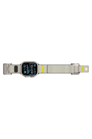 Watch 7 45mm Uyumlu Mohseven İwatch Mecha Sport Hasır Kordon Titanyum-bej