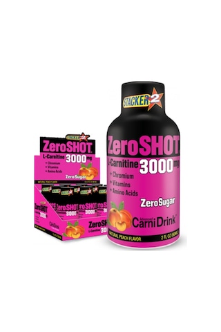 Zeroshot 3000 Mg Karnitin 12 X 60 Ml Şeftali Zeroshot 3000 Mg Karnitin 12 X 60 Ml Şeftali
