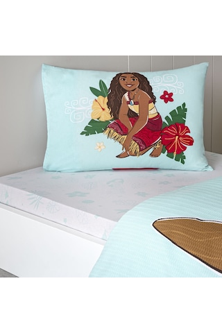 Taç Lisanslı Disney Moana Island Tek Kişilik Pamuk Pike Takımı 000000001000050223 Çok Renkli