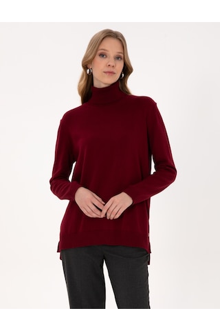 Pierre Cardin Kadın Vişne Kazak /triko 50316385-vr223 Vişne